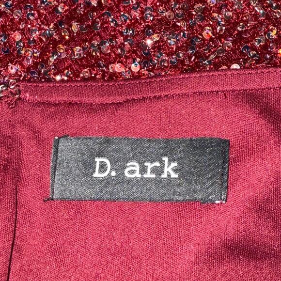 Burgundy Sequined Mini Dress - Picture 6 of 6